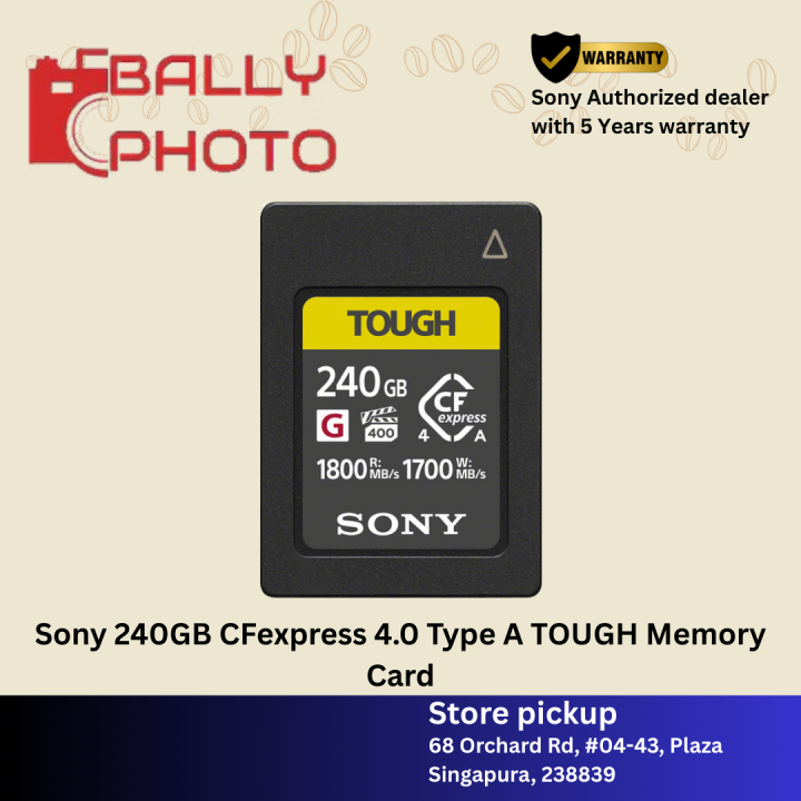 H*h様 SONY TOUGH CFexpress 1920GB Sony 240GB / 480GB / 1920GB CFexpress 4.0 Type A TOUGH Memory Card