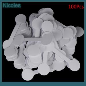 [Nicoles] 50 100Pcs Round Blank Price Tags Necklace Ring Jewelry Labels Paper Stickers