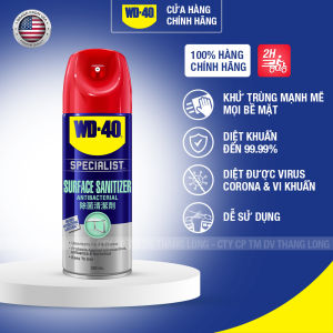 Chai Xịt Khử Khuẩn WD 40 Surface Sanitizer Chính Hãng Dung Dịch Xịt Diệt Khuẩn Khử Trùng Bề Mặt Đồ Dùng Thay Cồn 360ml