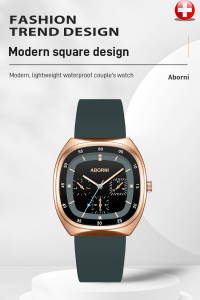 Stylish Women's Watch Couple Waterproof Square Quartz Watch