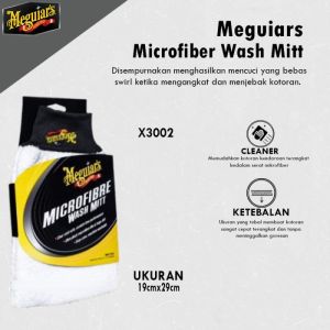 Meguiars - Meguiars Microfiber Wash Mitt X3002 Lap Cuci Mobil Sarung Tangan