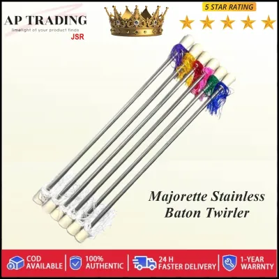 AP TRADING Majorette Stainless Baton Twirler (original)(Assorted color) ( Original ) (Professional Use)