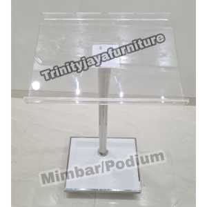 Meja Mimbar Podium Akrilik Stainless /trinityjayafurniture