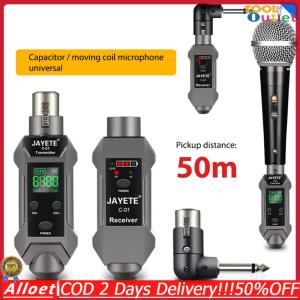 [ToolOutlet]UHF Wireless Microphone XLR Transmitter Receiver Rechargeable Wireless Mic Adapter HD Display for Condenser Dynamic Mic
