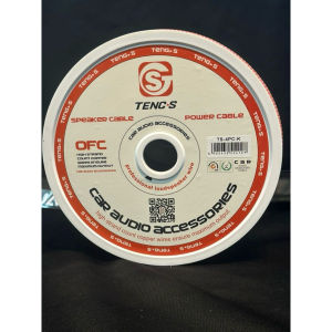 TENGS TS-4PC-K Car Audio Power Cable (meter) | Pure Copper/Shielded (Orange + Grey Braided Jacket) Kabel Kuasa Audio