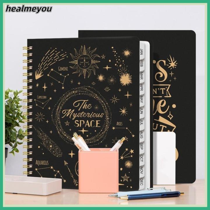 HEALMEYOU Đóng cuốn lò xo đôi Sổ tay 2026 Di động A4 Sổ tay tổ chức đại ...