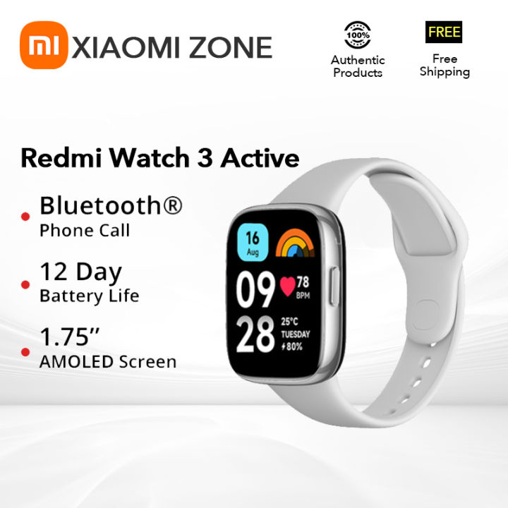 World Premiere] Global Version Xiaomi Redmi Watch 3 Active 1.83 Display  5ATM Waterproof Bluetooth Voice Call 100+ Sport Modes 