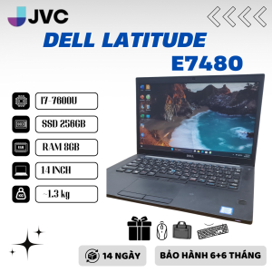 Laptop xách tay giá rẻ DELL LATITUDE E7480 I7-7600U RAM 8G SSD 256G 14 INCH FULL HD IPS Pin 80%