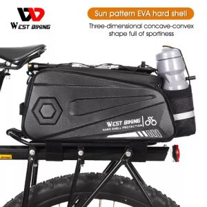 WEST BIKING Multifunctional Bicycle Rear Seat Bag Waterproof Cycling Bike Rack Trunk Cargo Bag Pannier Large Capacity Handbag Shoulder Bag