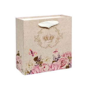 Store Age 12pcs Premium PB Flower Matte Paper Bag Color Paper Bag Bag Goodies Paper Bag Doorgift Murah