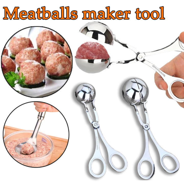 Non-Stick Stainless Steel Stuffed Meatball Clip Maker Mold – 304/430 – Kitchen Gadget
