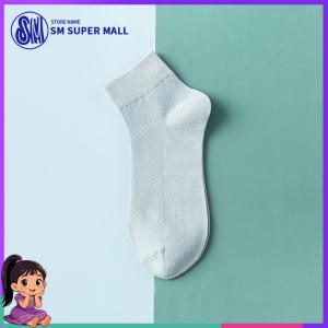 Cotton Crew Socks 3 Pairs Breathable Mesh Trendy Mid Calf for Women Men Anti Odor Sweat Absorbent Casual Sports School Solid Color White Black Grey Pink Blue