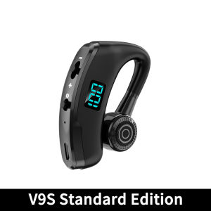 DISOUR V9S V8S Business Wireless Headphone ENC HiFi Stereo Music Ear-Hook Bluetooth Earphone With Mic Voice Control YES/NO 270°Rotation Left Right Ear Universal Sport Headset For Car All Smartphones