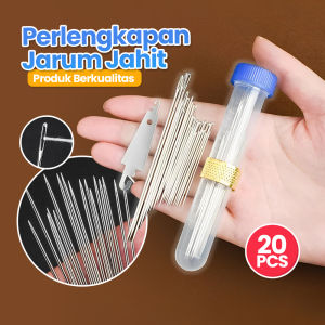 Jarum Benang Jahit Baju Selimut Bahan Tebal Tipis Mata Lubang Besar Kecil Isi 20 PC