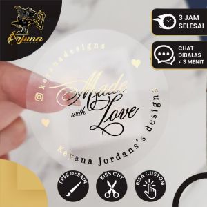 SBV 2-7 Cetak Stiker Logo Olshop Custom Sticker Label Anti Air