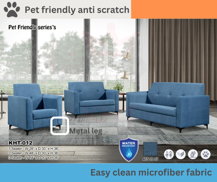 Pet Friendly Microfiber Fabric Seater Full Set Sofa KHT
