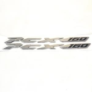 Emblem Stiker Sticker untuk Motor Honda PCX 160 cc Tebal Timbul Sepasang Silver Emas Chrome Hitam