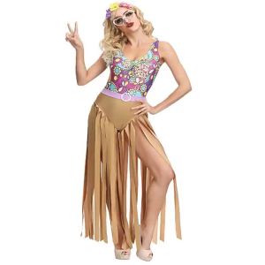 Halloween Costume 70 Vintage Hippie hippie Retro Performance Clothes Nightclub Bar Party Stage Performance