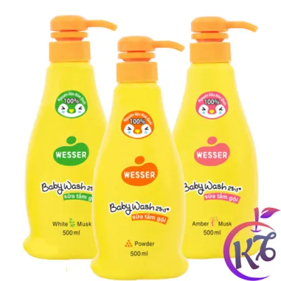 [FreeShipMAX] Combo 3 chai sữa tắm dầu gội đầu Wesser 500ml Bubble 2 in 1 an toàn cho bé (Thương hiệu Hàn Quốc) - sua tam dau goi wesser toan than cho tre so sinh