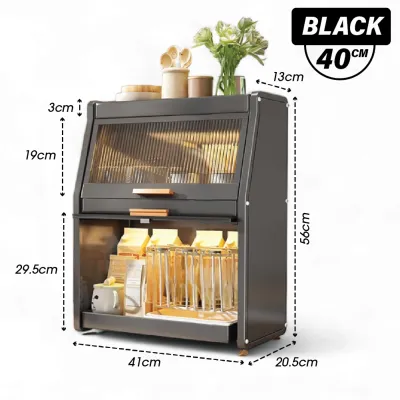 Spice Rack Cabinet Rak Rempah ratus Seasoning Organizer Kitchen Storage Container 2 layer Storage Kitchen