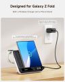 Wireless Charger for Samsung Z Fold/S25 Ultra, 30W Fast Charging Station for Samsung Z Fold 6/5/4/3/2, Foldable Charger Stand for Galaxy Watch 7/Ultra/6/5/4/3, SwanScout 710FS. 