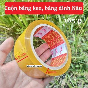 Băng keo băng dính bọc hàng - Bản 5cm - Nặng 168g - Màu Nâu Đất - Dày 1 cm - #vattuducduyen