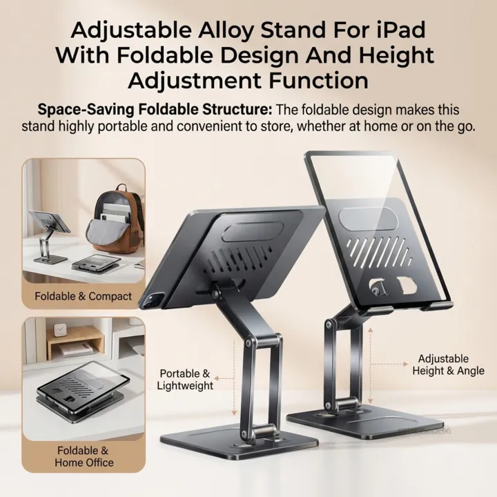 Adjustable Alloy Stand With Foldable Design And Height Adjustment ...