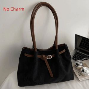 STYLETENK Elegant Shoulder Bag Suede/PU Leather Retro Handbag Fashion Versatile Solid Color Commuting Tote Bag School/Travel/Work