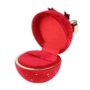 Delicate Storage and Display Box Decorative Round Rings Storage Box with Soft Interior and Bowknot Embellishment