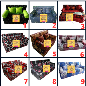 COVER SOFA BED SARUNG PENGGANTI SOFABED COVER PELAPIS BUSA SARUNG SOFA LIPAT SATU SET  BANTAL GULING