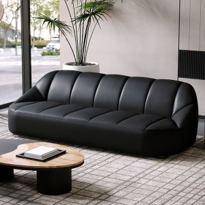 New modern simple cat scratch leather sofa small household apartment with rental room living room ho reception straight sofa