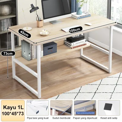 120CM Meja Belajar Meja Tulis Meja kantor minimalis Meja Kerja Kayu Meja Makan Meja Gaming