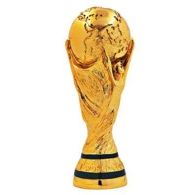 2022 Qatar World Cup Trophy Full Gold Plated Resin Cup Model Souvenir Football Crafts Decoration Fan