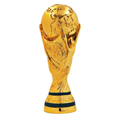 2022 Qatar World Cup Trophy Full Gold Plated Resin Cup Model Souvenir Football Crafts Decoration Fans