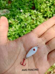 UMPAN CASTING HAMPALA 2.5CM WARNA PUTIH / LURE UPIL HAMPALA  25CM / SWIMMER SWIMBAIT HAMPALA 25CM