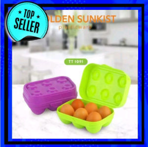Kotak Telur isi 6 Golden Sunkist - Egg Box Storage Tempat Penyimpanan Telur - Wadah Telur