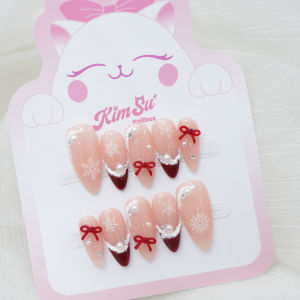 [M238] - Kimsu Nailbox thạch nude french đầu móng đáng yêu (BST Giáng Sinh)