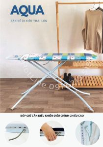 [HCM] Bàn Để Ủi Quần Áo AQUA Kiểu Thái Loại Lớn KT: 30x106cm Điều Chỉnh Chiều Cao