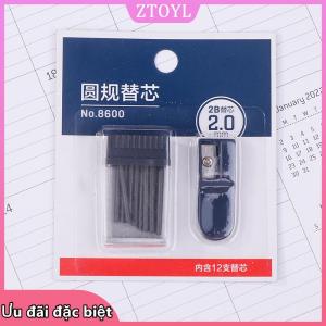 🎀ZTOYL✨ 1 bộ Mỏ Compas con trỏ Mài bút chì chì văn phòng phẩm La bàn lõi với 2mm văn phòng thủ công lưu trữ di động