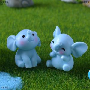 [COD] dgheg เครื่องประดับตกแต่งตั้งโต๊ะรูปช้างสีฟ้าน่ารักรูปการ์ตูนช้างขนาดเล็กอุปกรณ์แบบทำมือรูปปั้นหุ่นบ้าน