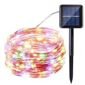 Solar Christmas Lights 100 LED 12M String Light Waterproof Fairy Lights Solar Powered Copper Wire for Christmas Garden Holi Warm， White， RGB