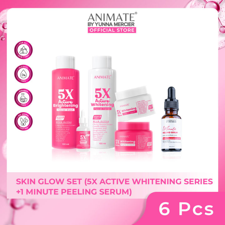 Animate Skin Glow Set (5x Active Whitening Series 5in1 + 1 Minute ...