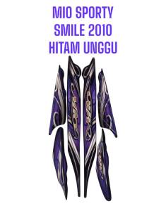 STRIPING STICKER LIS POLET BODY MOTOR YAMAHA MIO CW SPORTY SMILE 2010 HITAM UNGGU VIOLET