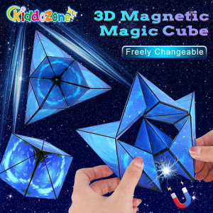 KiddoZone Magic Cubes 3D Magnetic Rubiks Cube Infinity Geometric Star Magic Cube Funny Variety Changeable Rubiks Cube Shape Shifting Decompressing Toy Magnetic Fidget Toy Anti Stress 3D Hand Flip Puzzle Toy