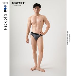 [BUNDLE OF 3] DLSTAR Men Bamboo Anti Bacterial Brief Underwear Soft  Antibacterial Men Brief  Comfortable wear