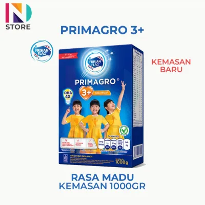Frisian Flag Primagro 1+ 3+ Rasa Madu Vanila Kemasan 700/1000G/2000G 1 Pcs/Box - Susu Pertumbuhan Anak