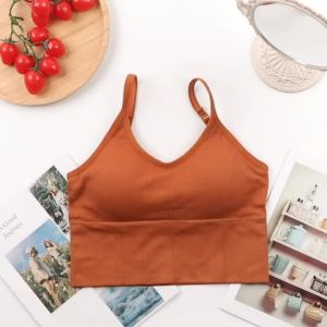 China Shipping [2025] New Trending Hot Style Kaka Same Style Beautiful Back Tube Top Bra Large U Wire-Free Bra Tube Top Sports Vest Chest Wrap 042