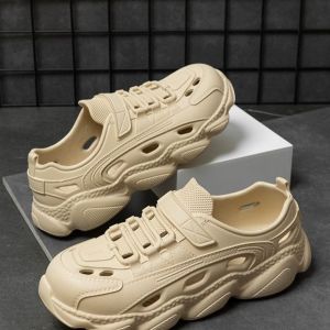 Korean Slides Slippers for Men 4.5CM Thick Sole Outdoor Sandals For Men Casual Summer Beach Shoes For Men