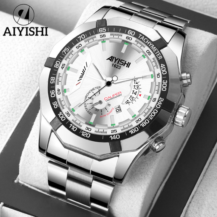 AIYISHI Men's Watch New Vintage Watches for Men Custom Stainless