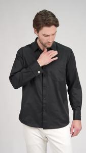 Cross-border best-selling mens casual shirts for spring and summer ebay Business mens French cufflinks plus-size mens shirt